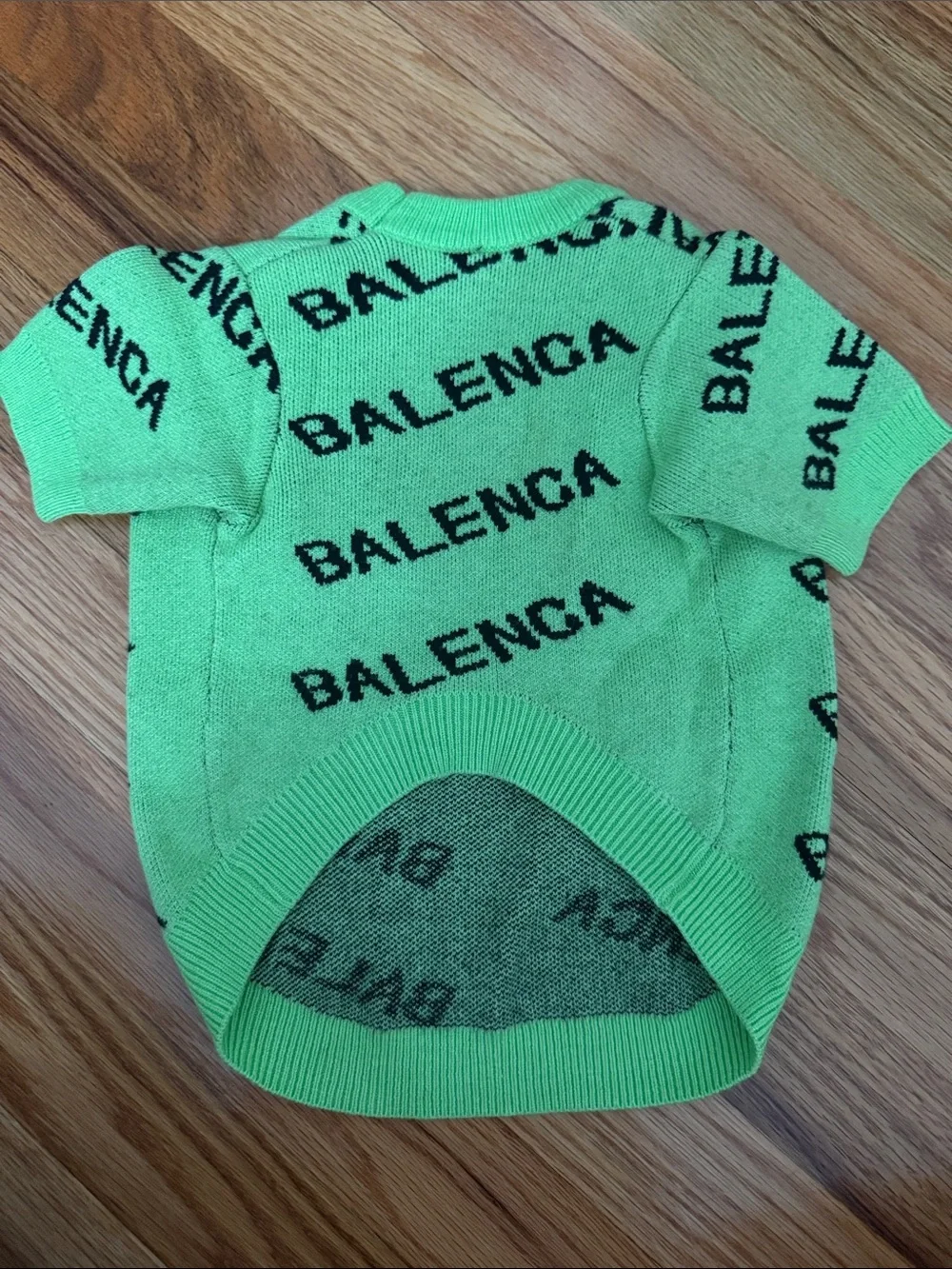 Logo Knit Vest — Neon Green & Black
